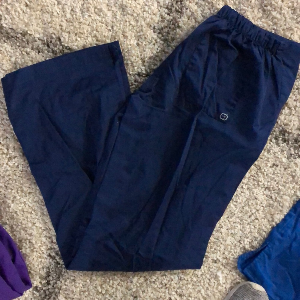 Navy blue wonder work scrub pants